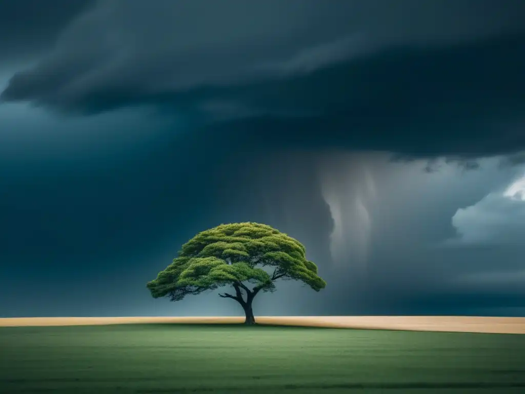 Árbol resistente simboliza desarrollar resiliencia y adaptabilidad