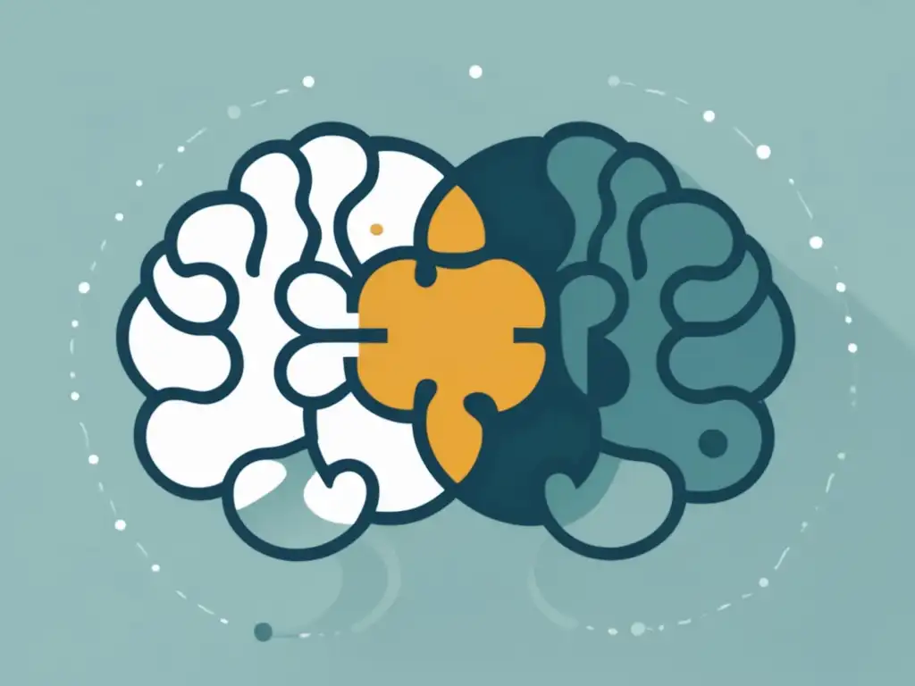 Representación abstracta de un cerebro dividido en 3 secciones: 'Coherencia', 'Simpatía' y 'Consenso social'