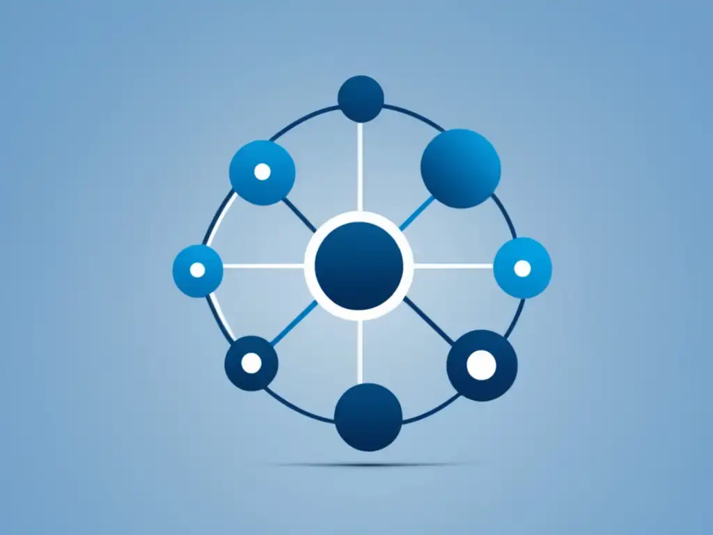 Herramientas de comunicación en el trabajo: imagen abstracta de líneas interconectadas en tonos azules, representando armonía y eficiencia