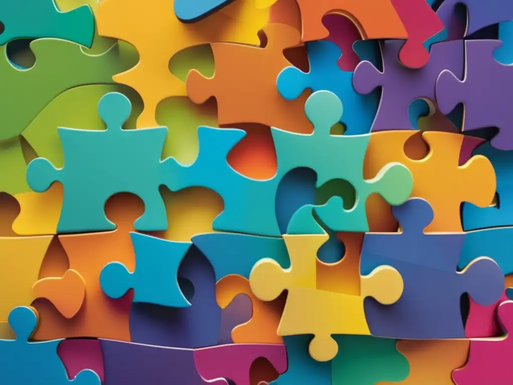 Diversidad e inclusión: puzzle de colores que representa habilidades blandas para promover la diversidad e inclusión en el siglo XXI