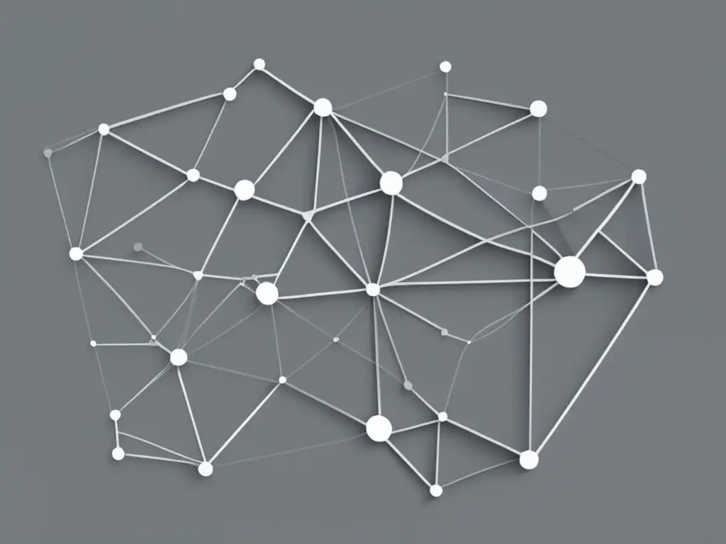 Imagen abstracta de líneas y nodos entrelazados que representan la complejidad de la toma de decisiones éticas