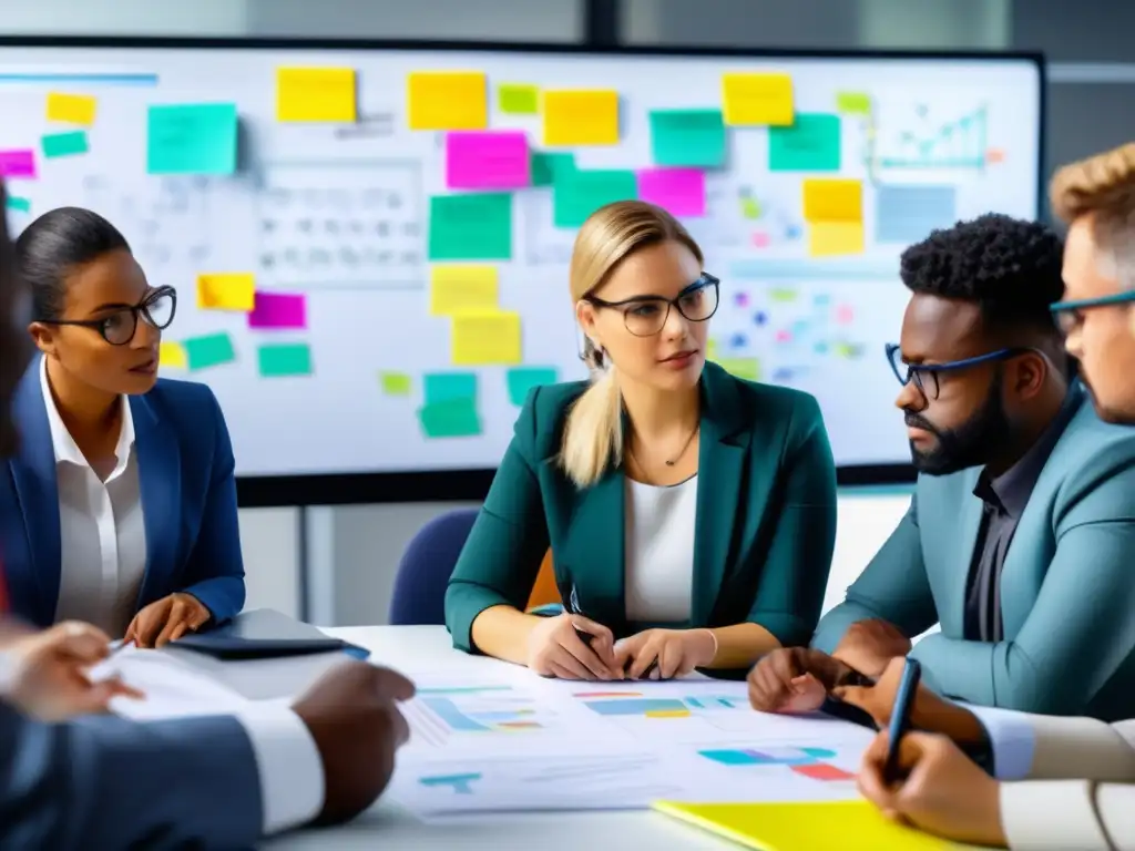 Equipo diverso resolviendo problemas Profesionales colaborando en técnicas de análisis de problemas y habilidades blandas