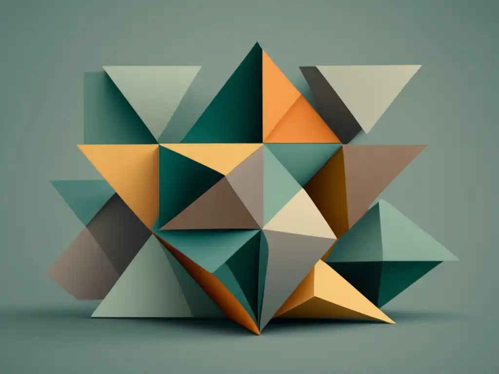 Mejorar comunicación en equipo: geometría conectada en colores equilibrados