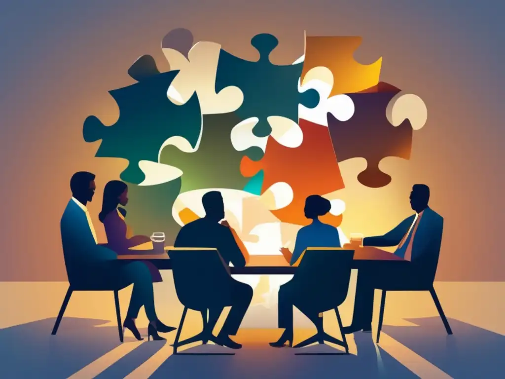 Colaboración y crecimiento a través del análisis de problemas Grupo diverso analizando problemas y mejorando habilidades blandas
