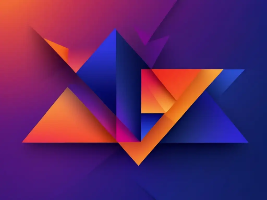 Diseño abstracto minimalista con colores vibrantes y formas geométricas