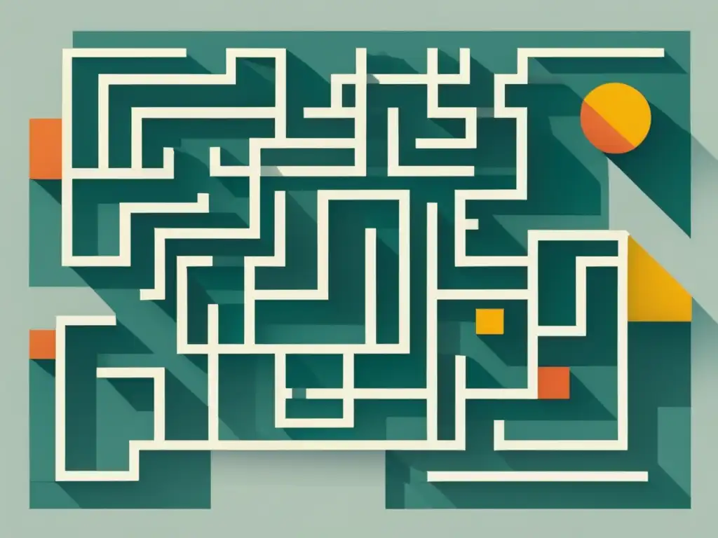 Laberinto abstracto con obstáculos y desafíos Laberinto abstracto con obstáculos: estrategias efectivas para superarlos con análisis de problemas