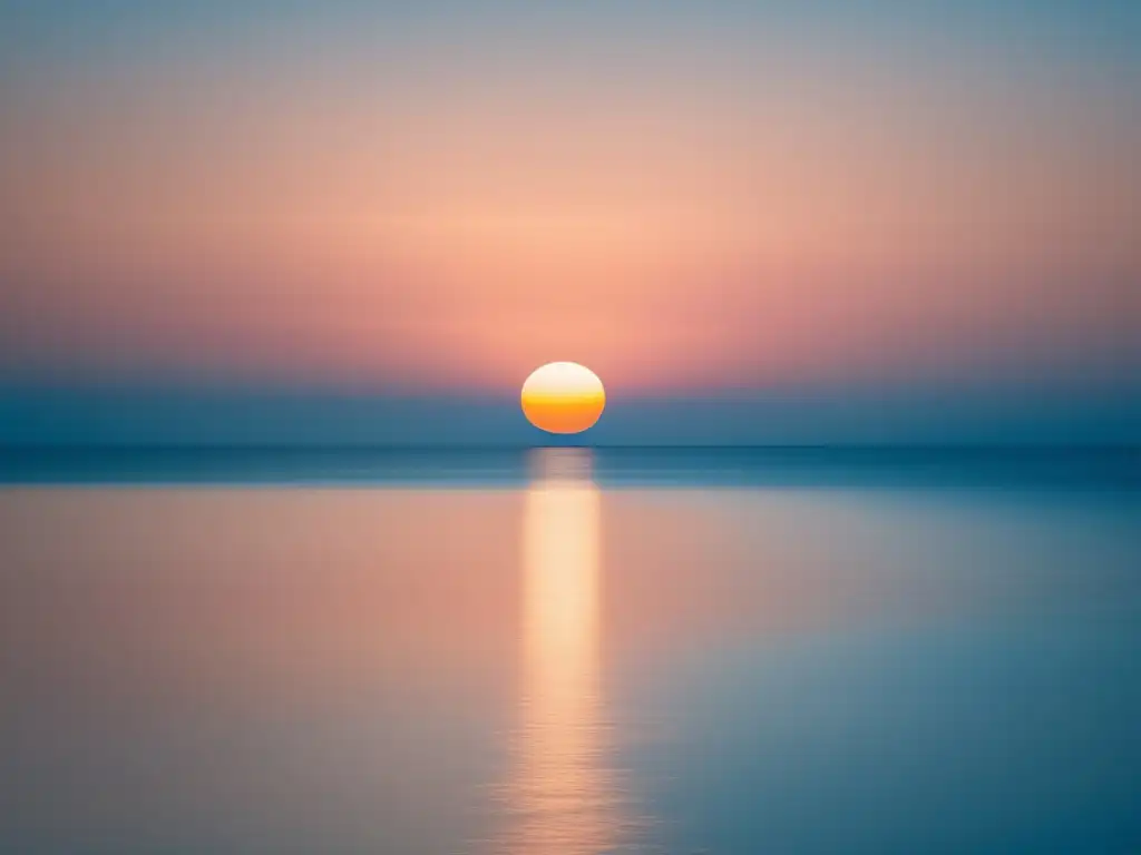 Desarrollo de inteligencia emocional en serena escena oceánica al atardecer