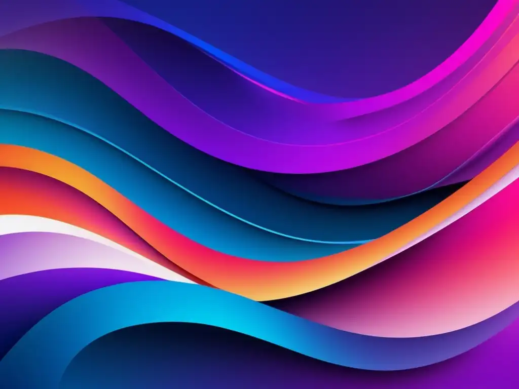 Imagen abstracta de ondas sonoras entrelazadas con colores vibrantes que representan habilidades de comunicación digital