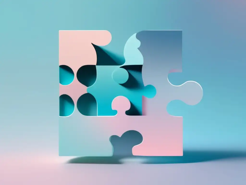 Técnicas de pensamiento crítico en mediación: composición abstracta minimalista que representa la importancia de la resolución de conflictos