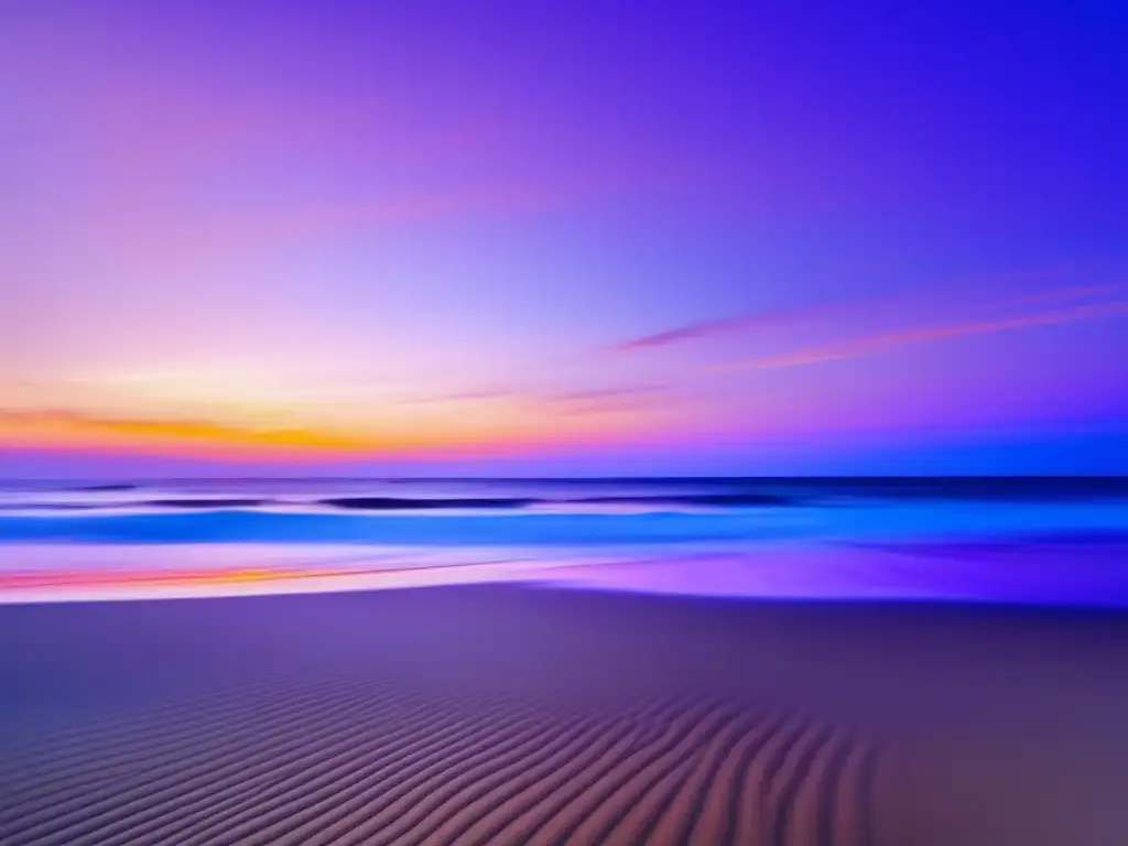 Imagen de playa al atardecer, transmite tranquilidad y representa técnicas modernas de gestión del tiempo