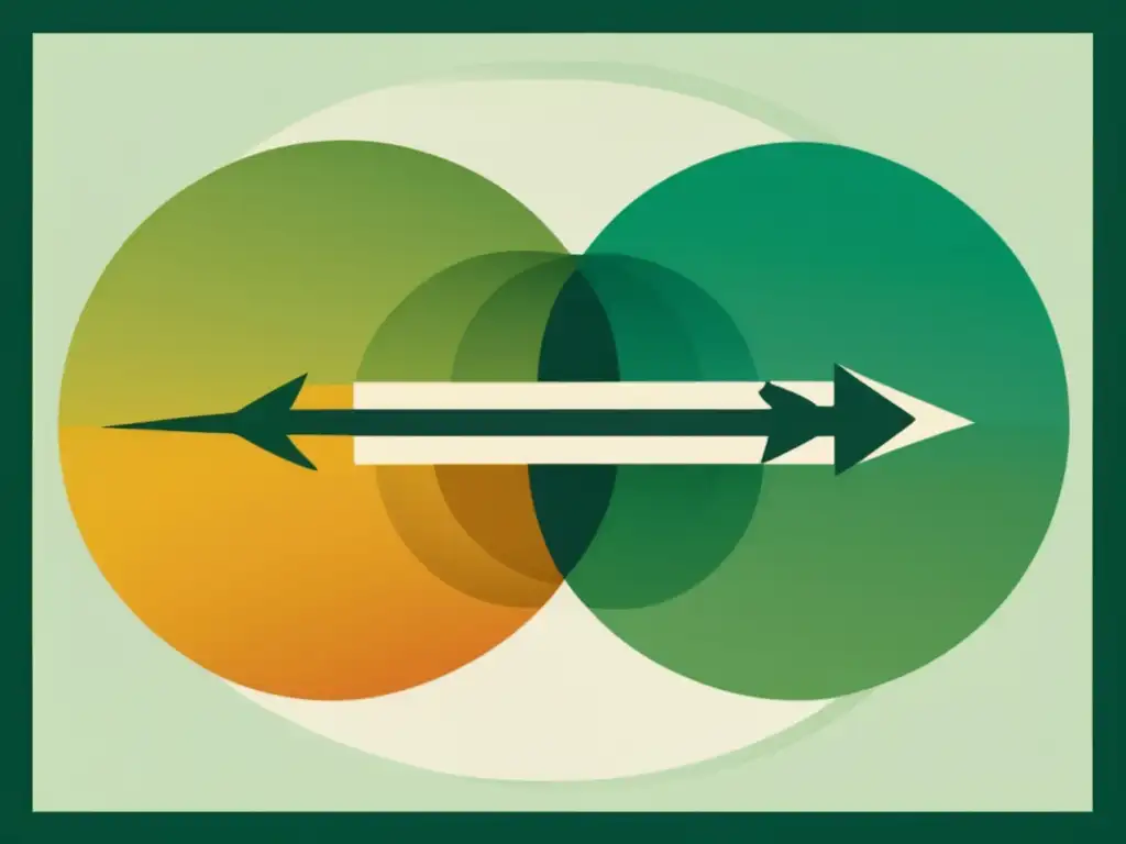 Técnicas de persuasión basadas en la psicología: imagen minimalista y abstracta que representa los principios de reciprocidad, escasez y autoridad mediante tres círculos interseccionados, cada uno con su color y textura única