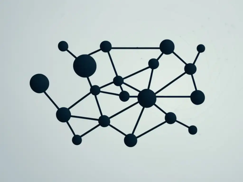 Imagen abstracta del método de los 5 porqués, con líneas y nodos interconectados representando el proceso de resolución de problemas