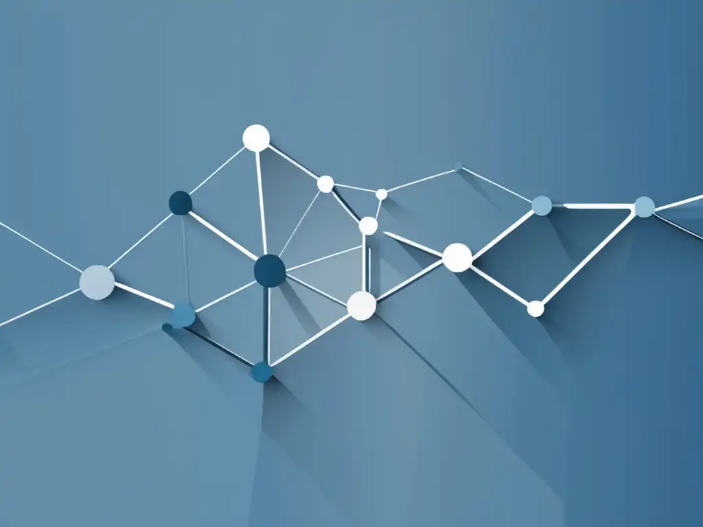 Imagen abstracta con líneas y formas en tonos de azul y gris, que simboliza la optimización de recursos y fomenta técnicas de análisis de problemas