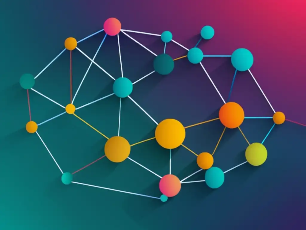 Habilidades de networking en una imagen abstracta de líneas interconectadas y nodos vibrantes