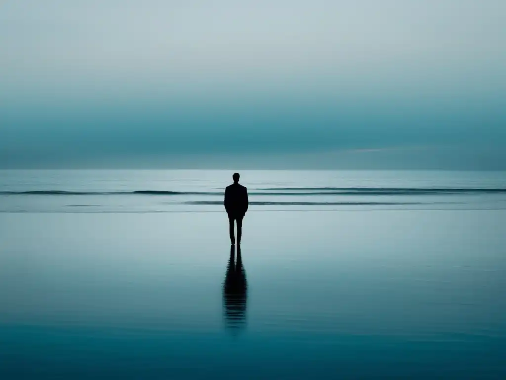 Silueta en la orilla del mar, autogestión para fortalecer inteligencia emocional